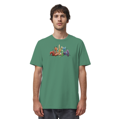 Regenbogen Tiere für Freundschaft, Toleranz und Vielfalt - Organic Shirt