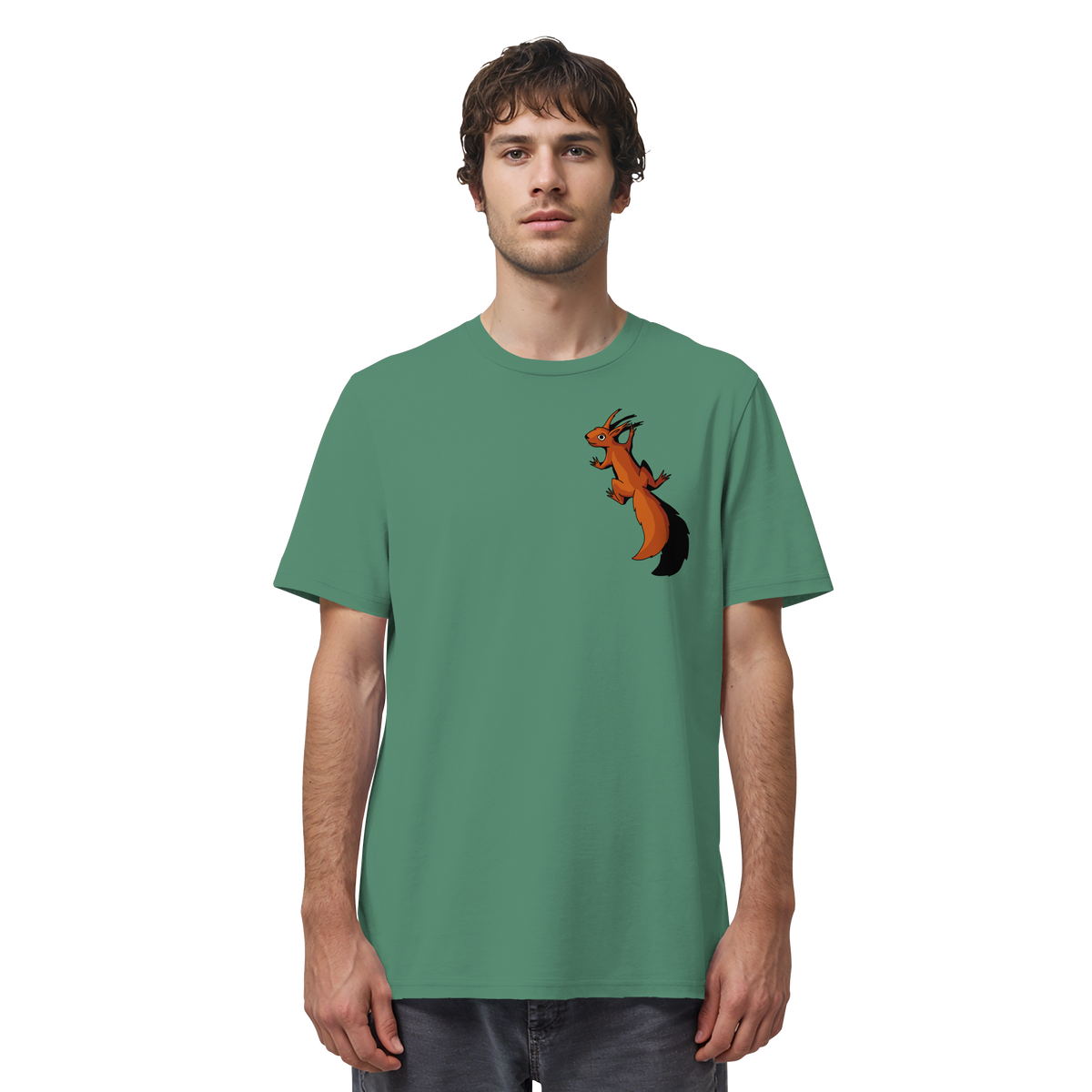 Süßes Eichhörnchen klettert - Organic Shirt