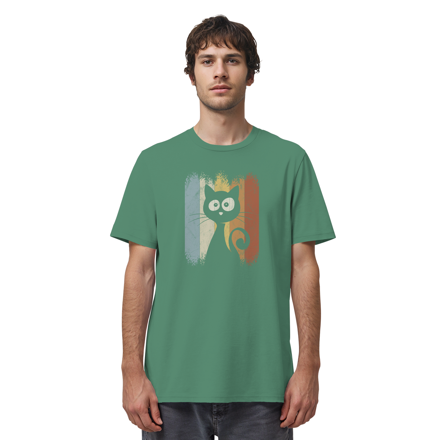 Retro Katze Silhouette - Organic Shirt