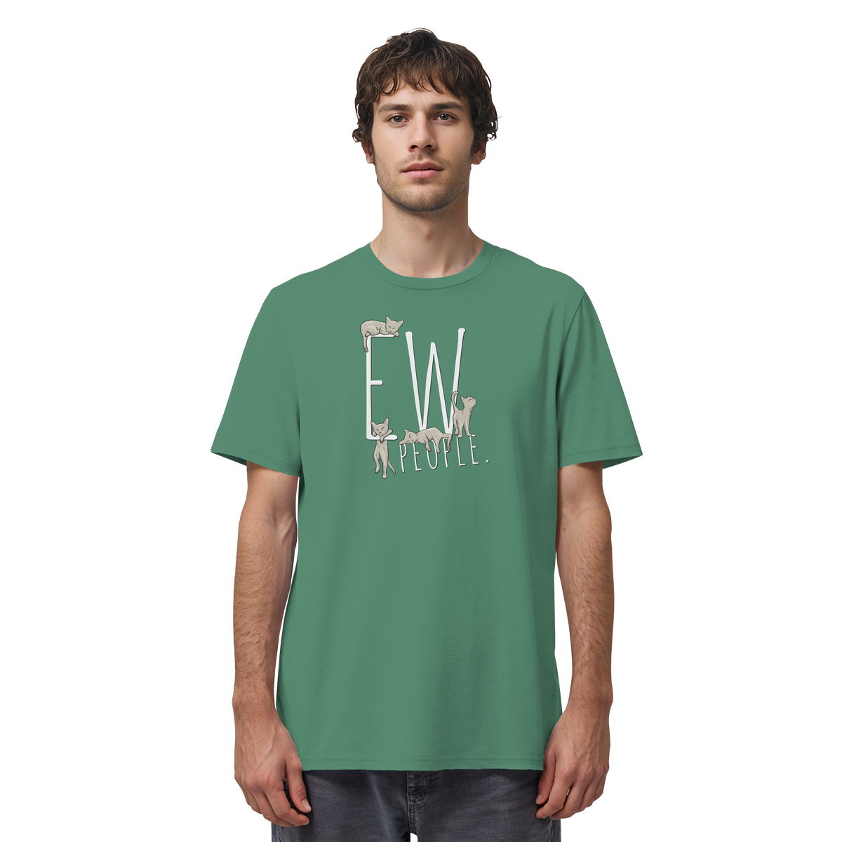 Ew, People. Sarkastische Katzen - Organic Shirt