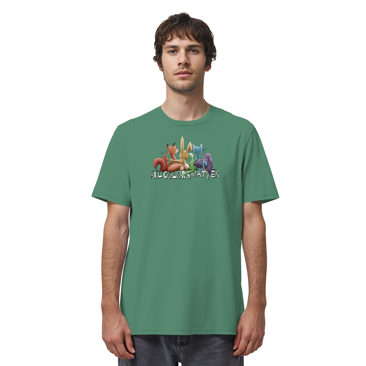 All Colors Matter! Regenbogen Tiere für Vielfalt - Organic Shirt