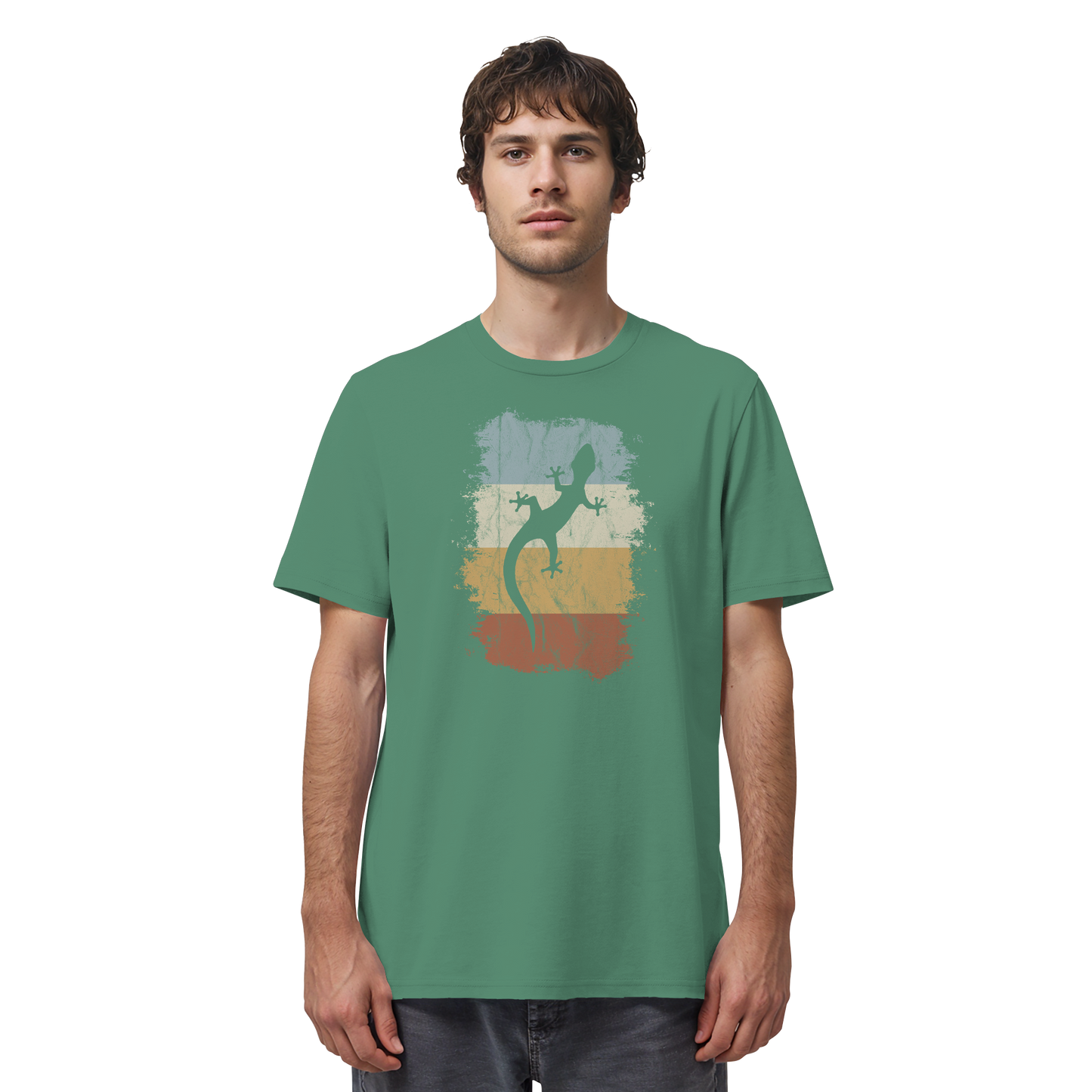 Retro Gecko Salamander Silhouette - Organic Shirt