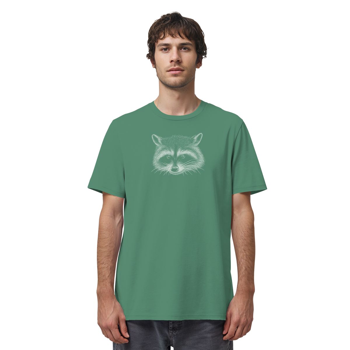 Waschbär Illustration Kritzelkunst - Organic Shirt