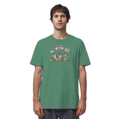 Demo-Katzen gegen Faschismus und für Vielfalt - Organic Shirt