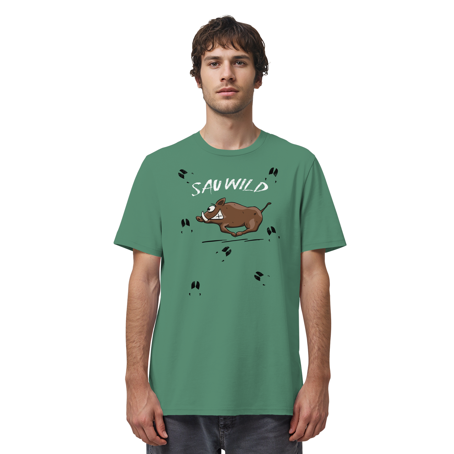 Sauwild wilde Sau | Wildschwein Keiler - Organic Shirt