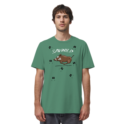 Sauwild wilde Sau | Wildschwein Keiler - Organic Shirt