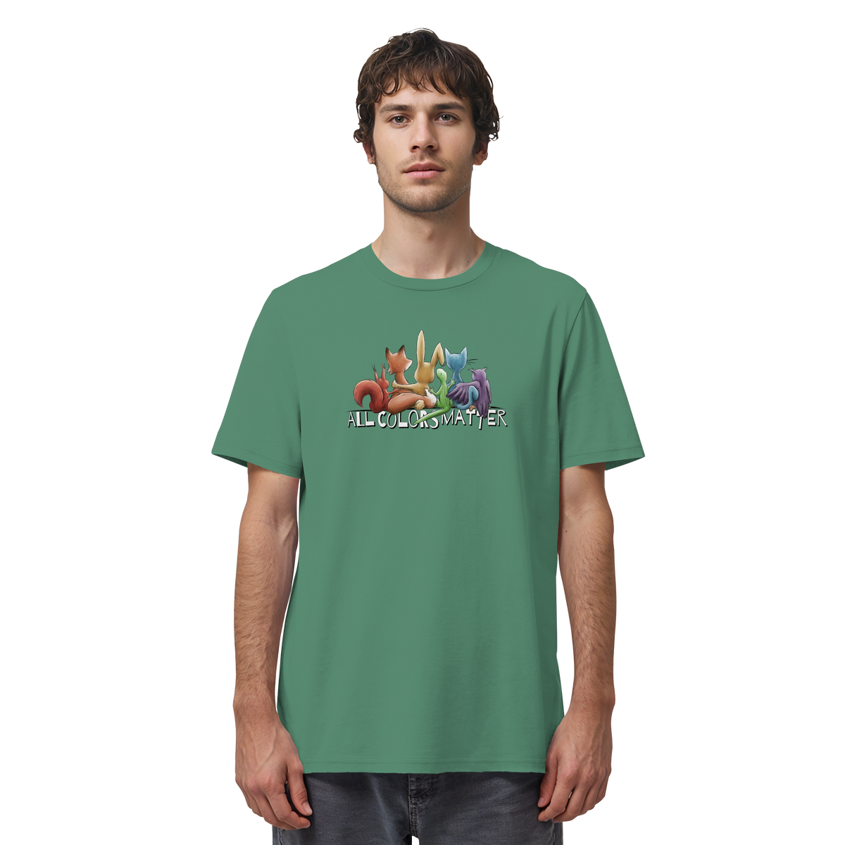 All Colors Matter! Regenbogen Tiere für Vielfalt - Organic Shirt