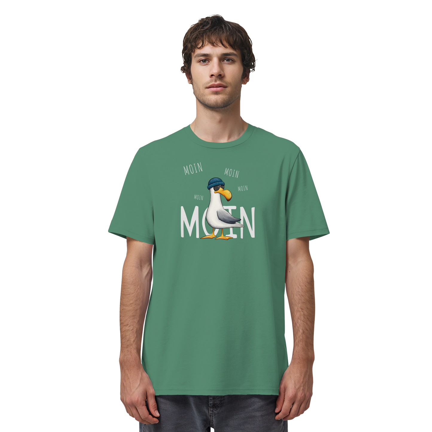 Moin Moin Lässige Hipster Möwe  - Organic Shirt