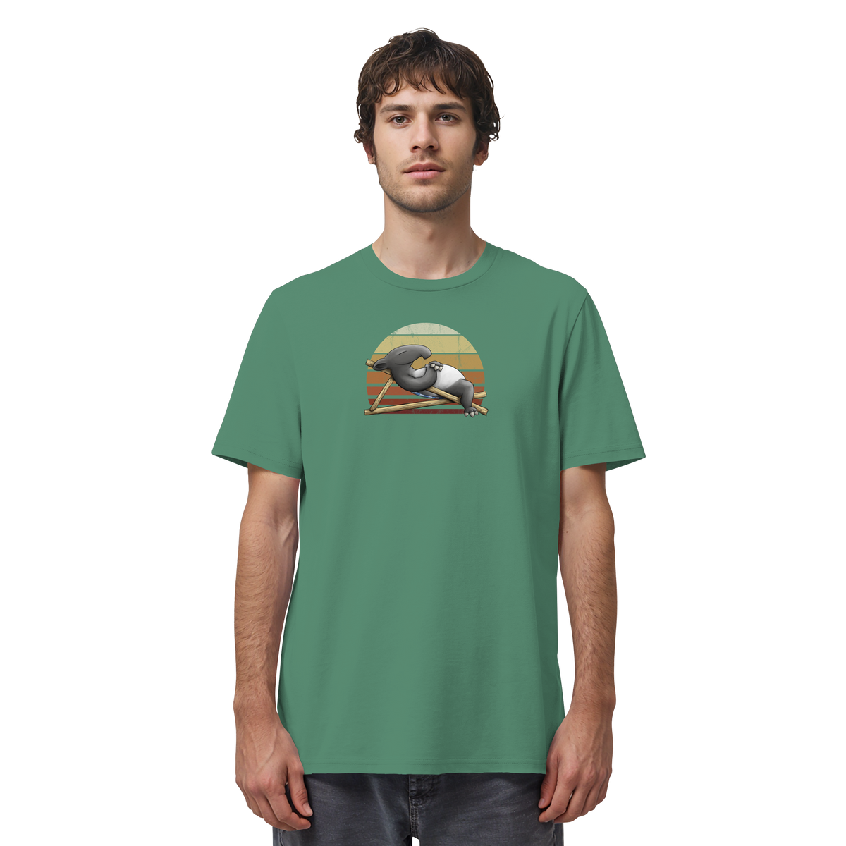 Lässiger Retro Sundown Tapir - Organic Shirt