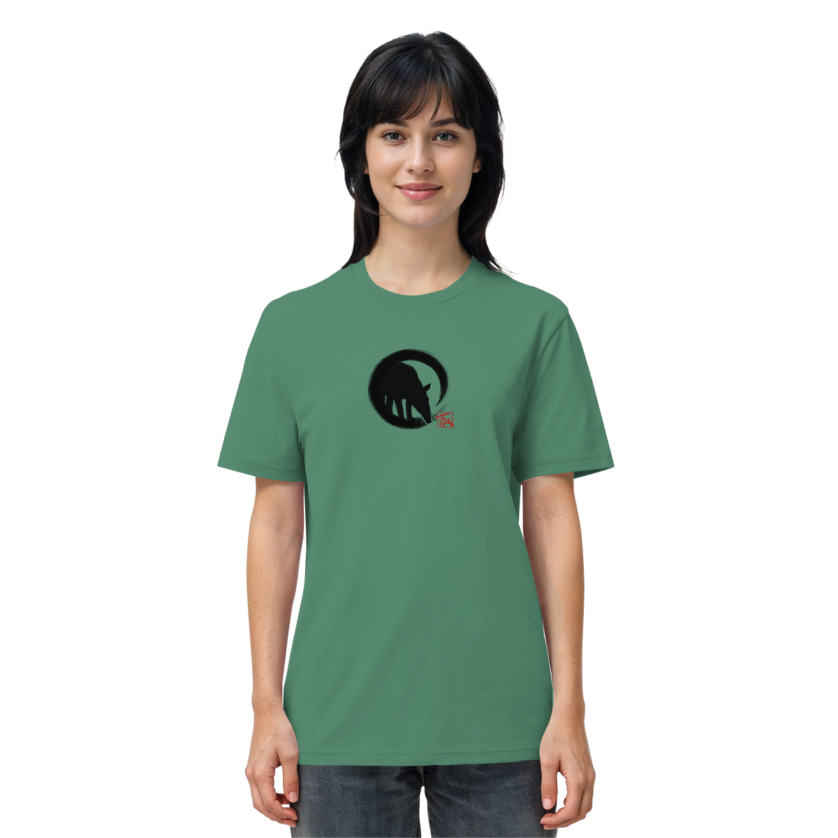 Zen Tapir im japanischen Enso Kreis - Organic Shirt