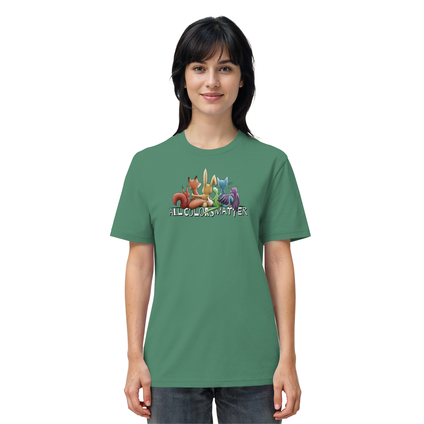 All Colors Matter! Regenbogen Tiere für Vielfalt - Organic Shirt