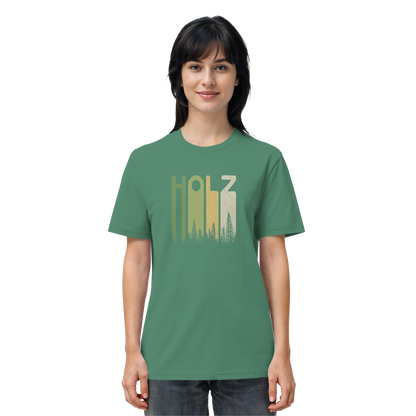 Holz Retro Wald Schriftzug - Organic Shirt