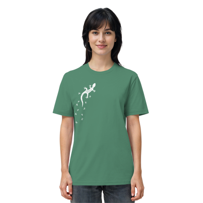 Gecko Eidechse Silhouette hell - Organic Shirt