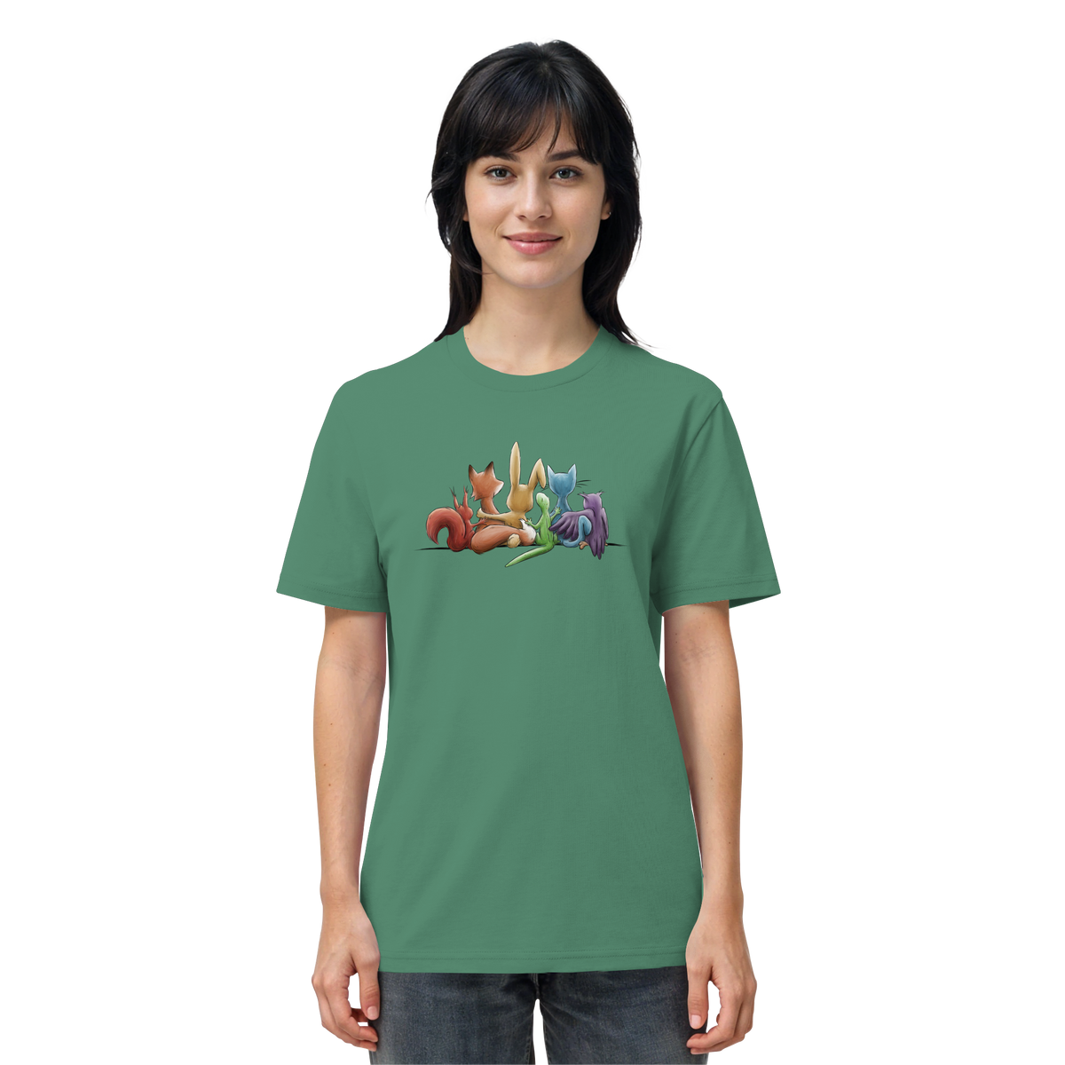 Regenbogen Tiere für Freundschaft, Toleranz und Vielfalt - Organic Shirt