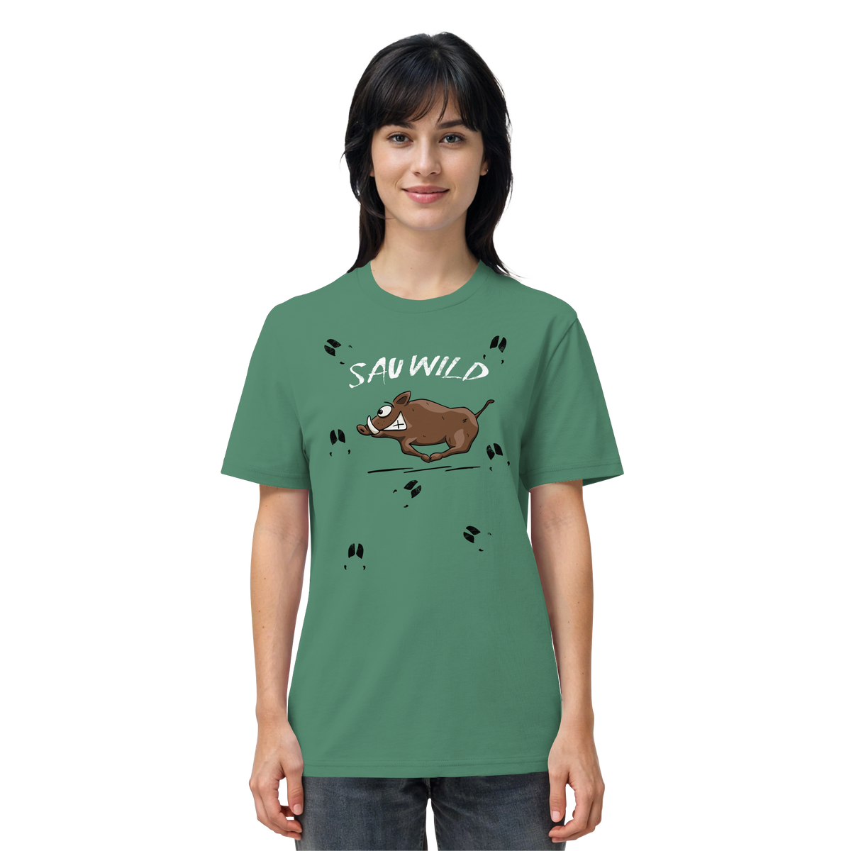 Sauwild wilde Sau | Wildschwein Keiler - Organic Shirt