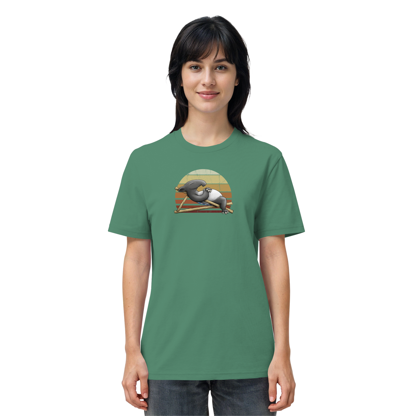Lässiger Retro Sundown Tapir - Organic Shirt