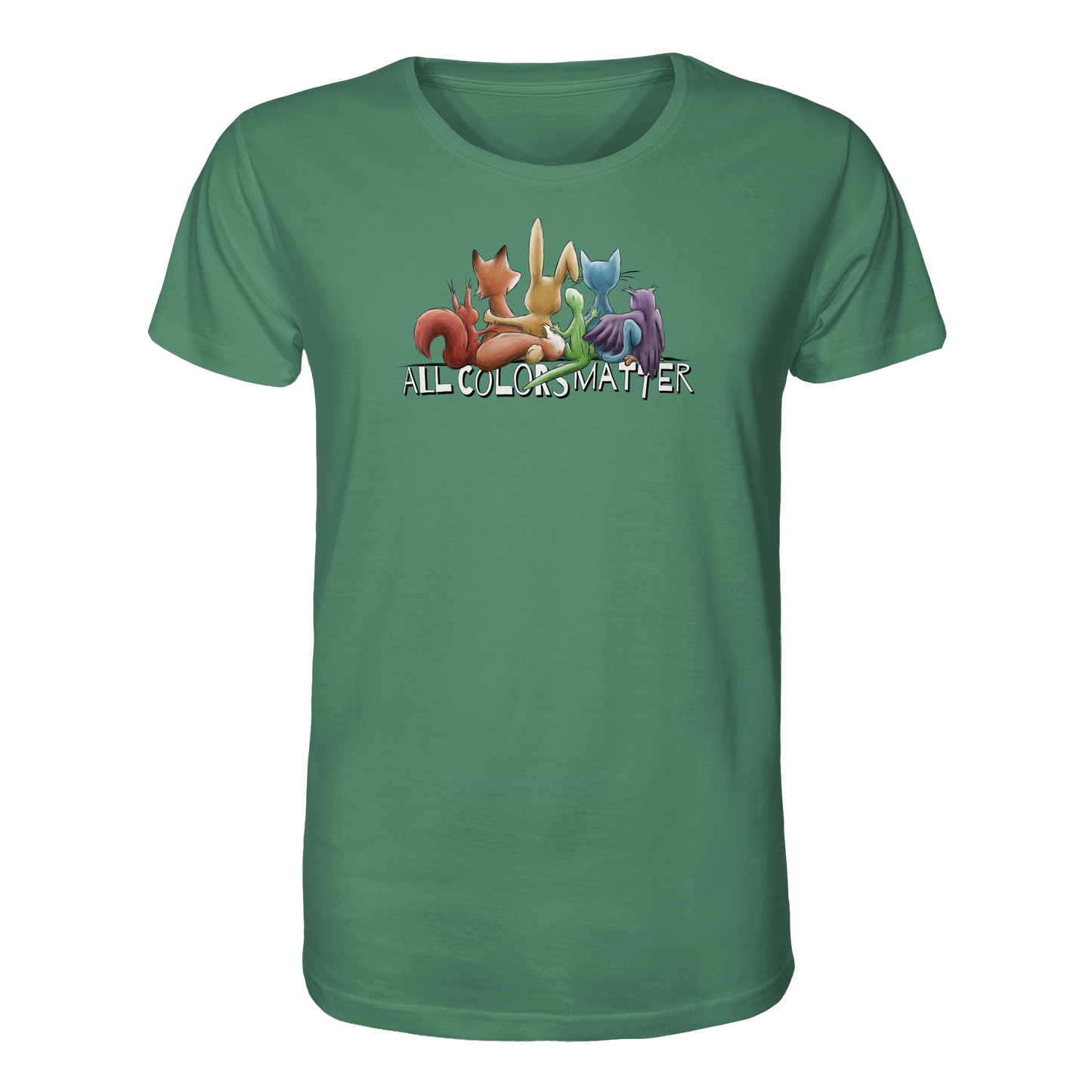 All Colors Matter! Regenbogen Tiere für Vielfalt - Organic Shirt