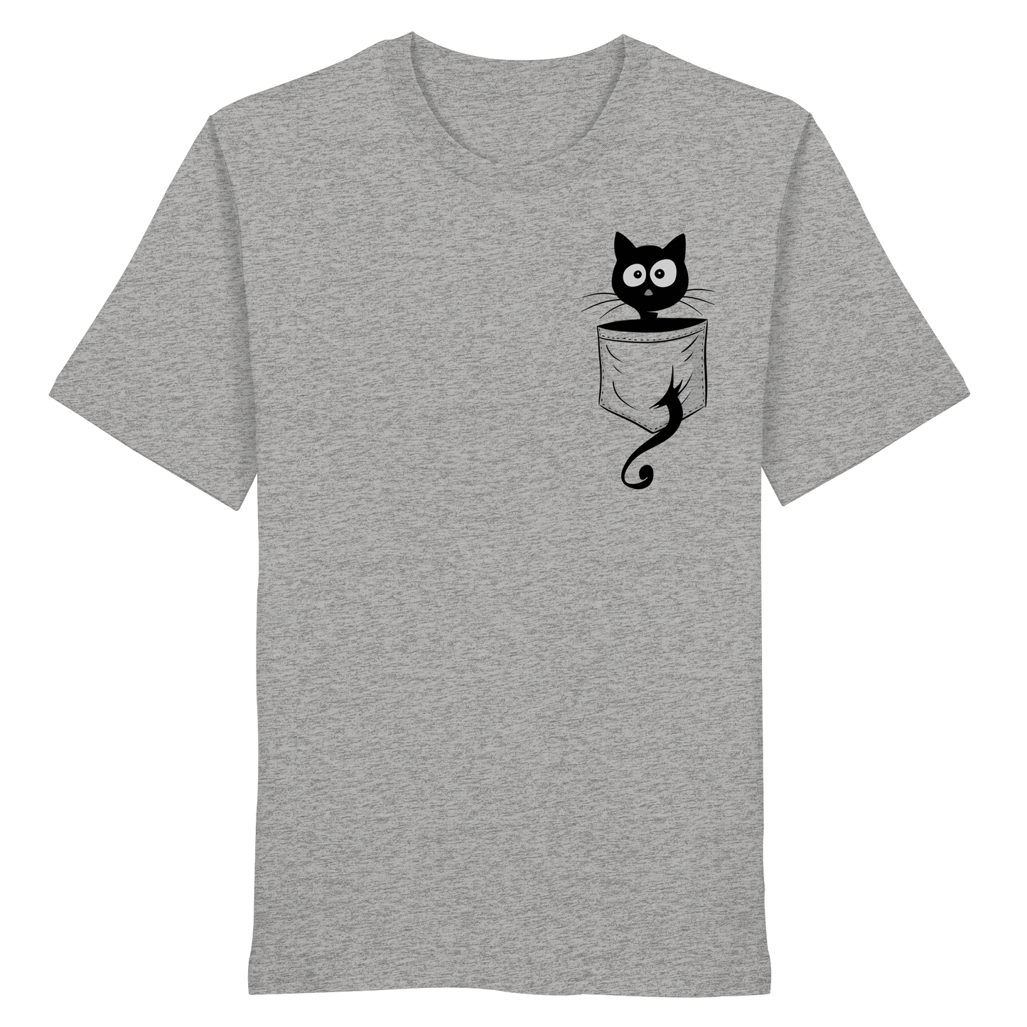 Schwarze Katze in der Tasche - Organic Shirt
