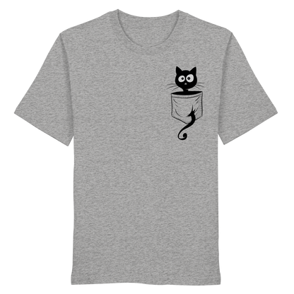 Schwarze Katze in der Tasche - Organic Shirt
