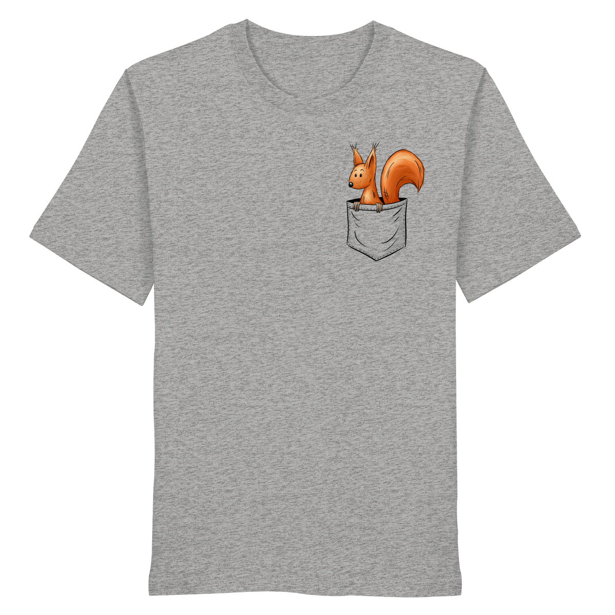 Lässiges Eichhörnchen In Tasche - Organic Shirt