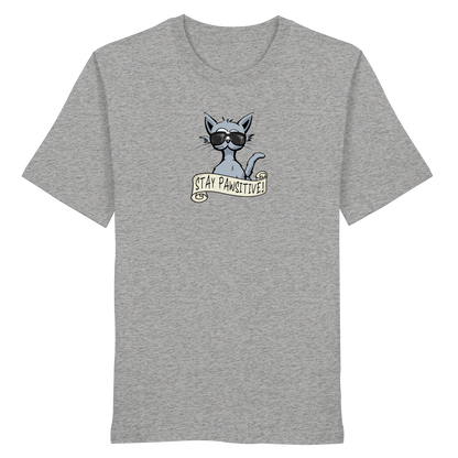 Stay Pawsitive Bleib lässig Hipster Katze - Organic Shirt