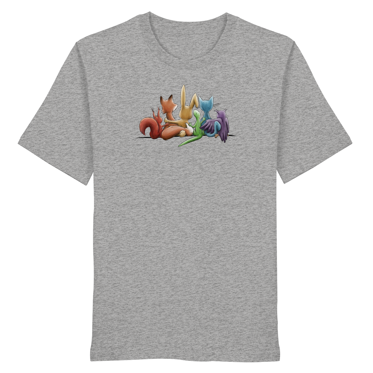 Regenbogen Tiere für Freundschaft, Toleranz und Vielfalt - Organic Shirt