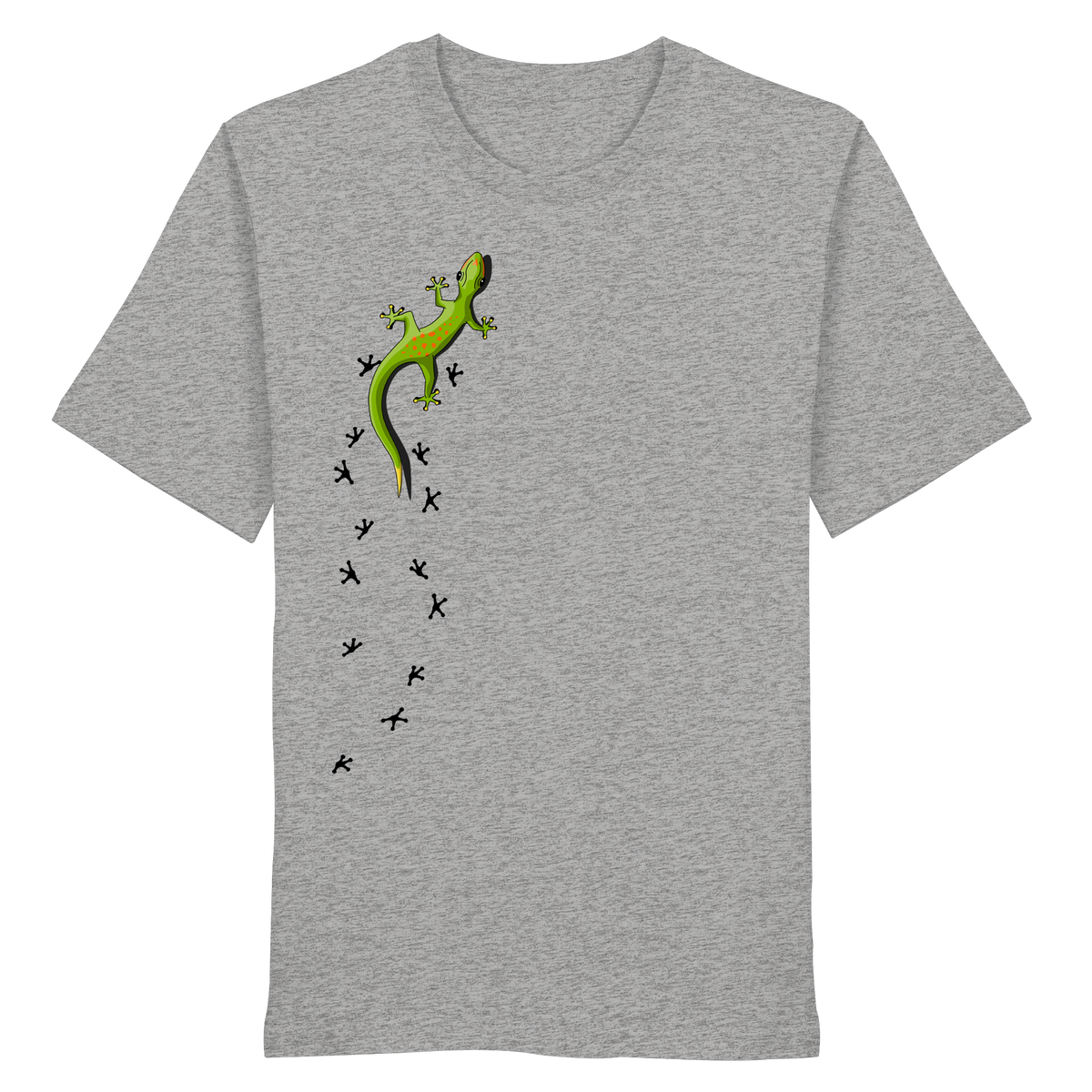Kletternder Gecko mit Spuren - Organic Shirt
