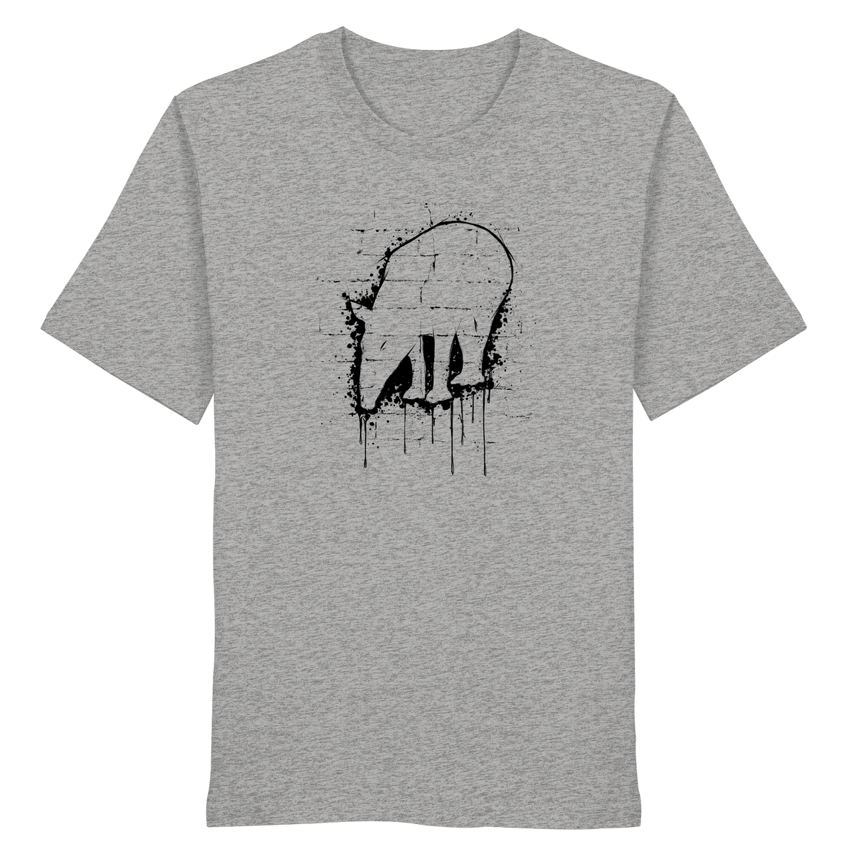Urban Street Art Tapir Silhouette - Organic Shirt