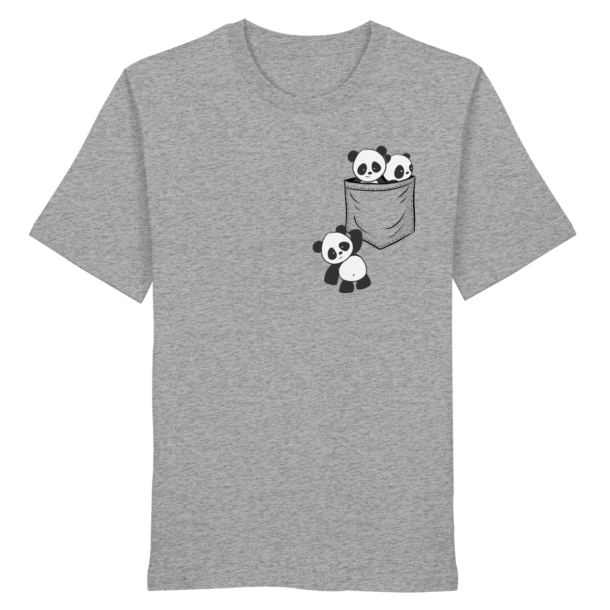 Kawaii Pandas in der Tasche - Organic Shirt