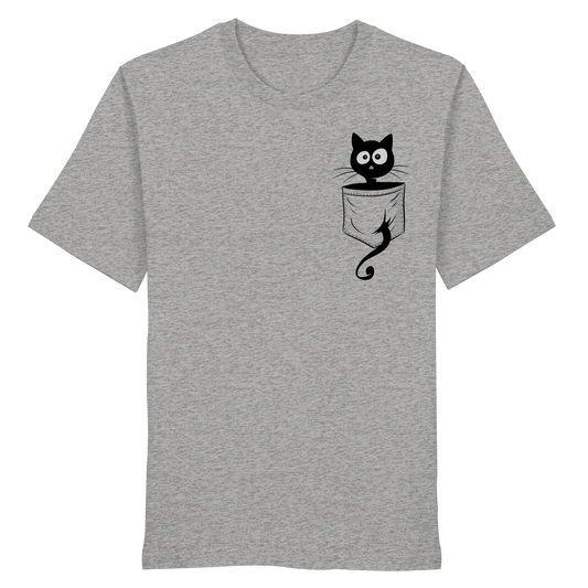 Schwarze Katze in der Tasche - Organic Shirt