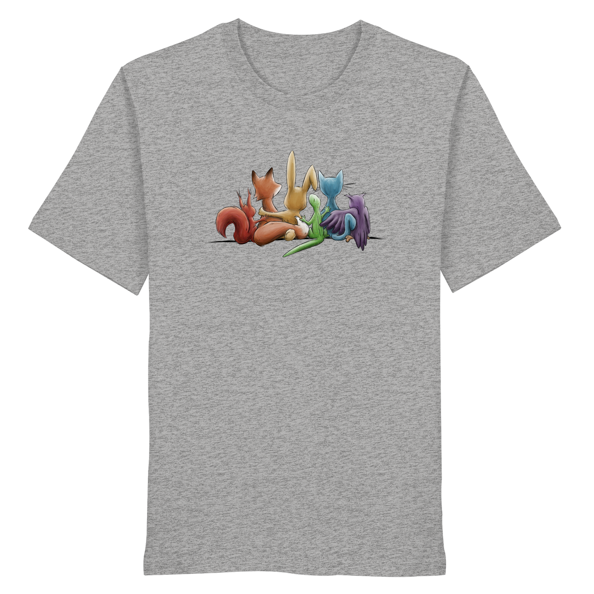 Regenbogen Tiere für Freundschaft, Toleranz und Vielfalt - Organic Shirt