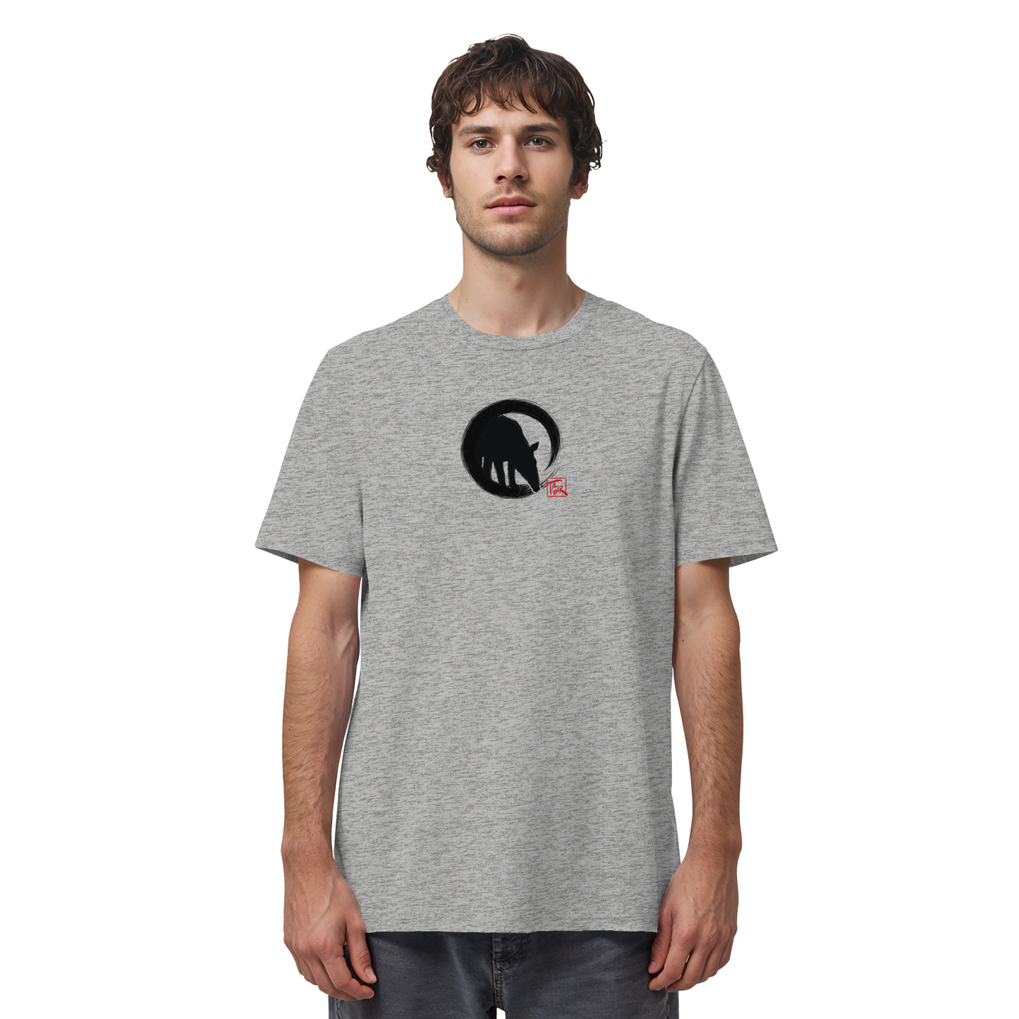 Zen Tapir im japanischen Enso Kreis - Organic Shirt