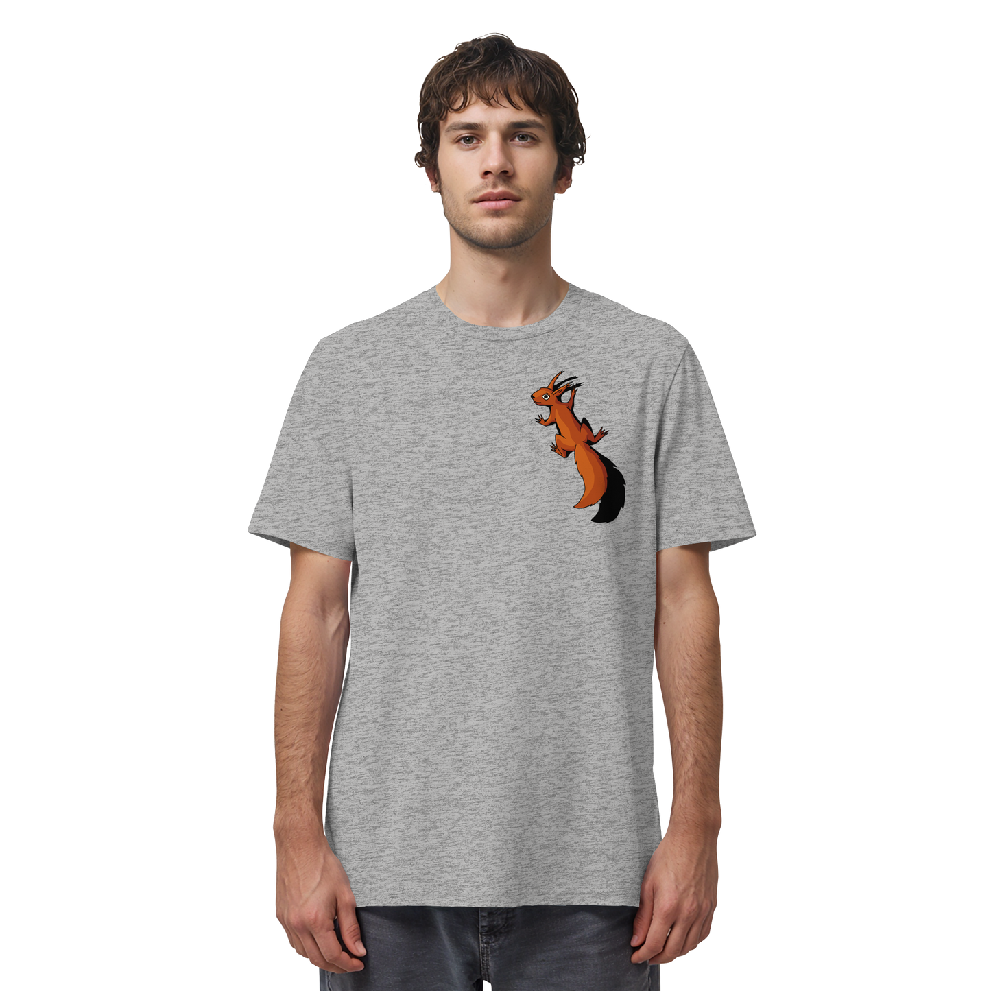 Süßes Eichhörnchen klettert - Organic Shirt