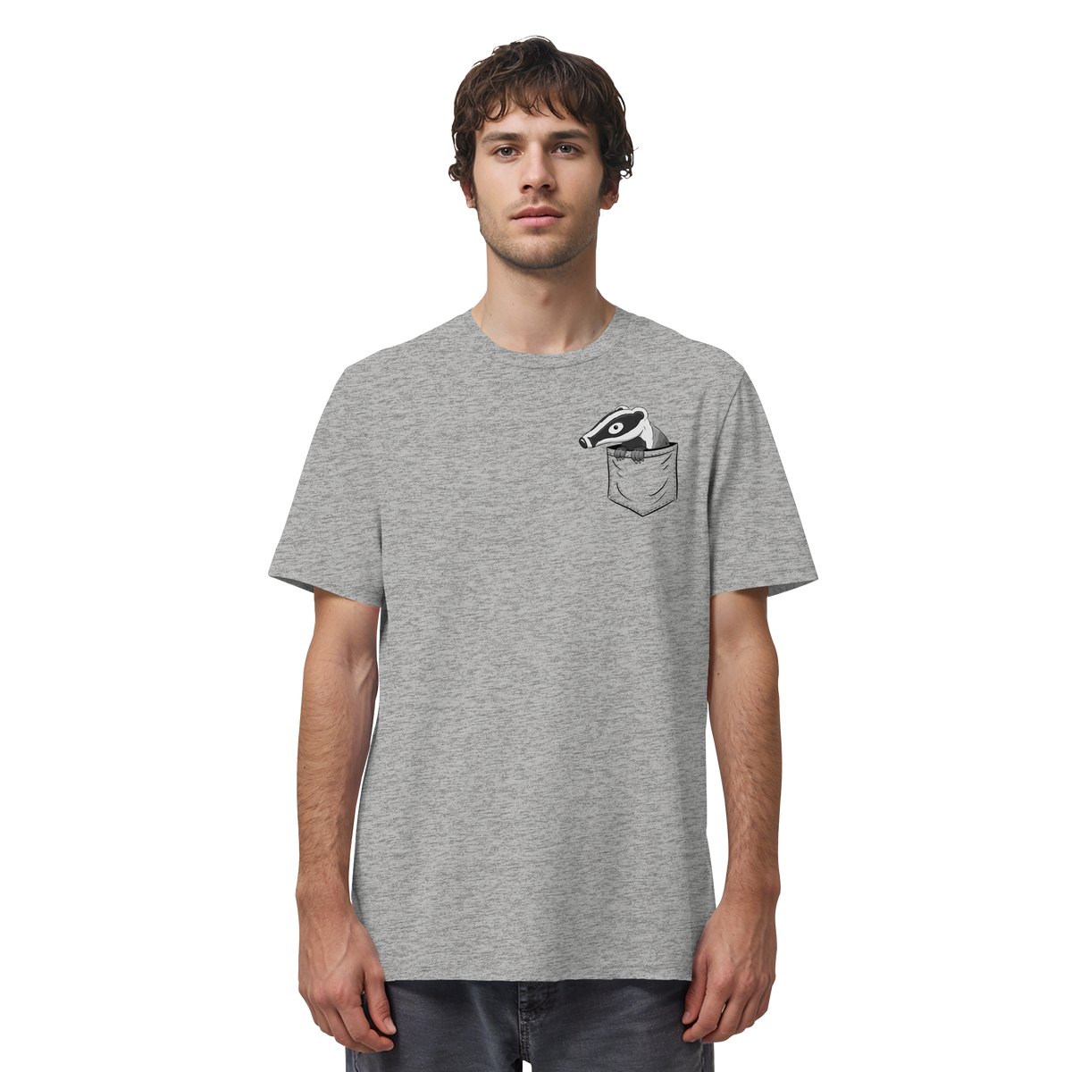 Lustig gemütlicher Dachs In der Tasche - Organic Shirt