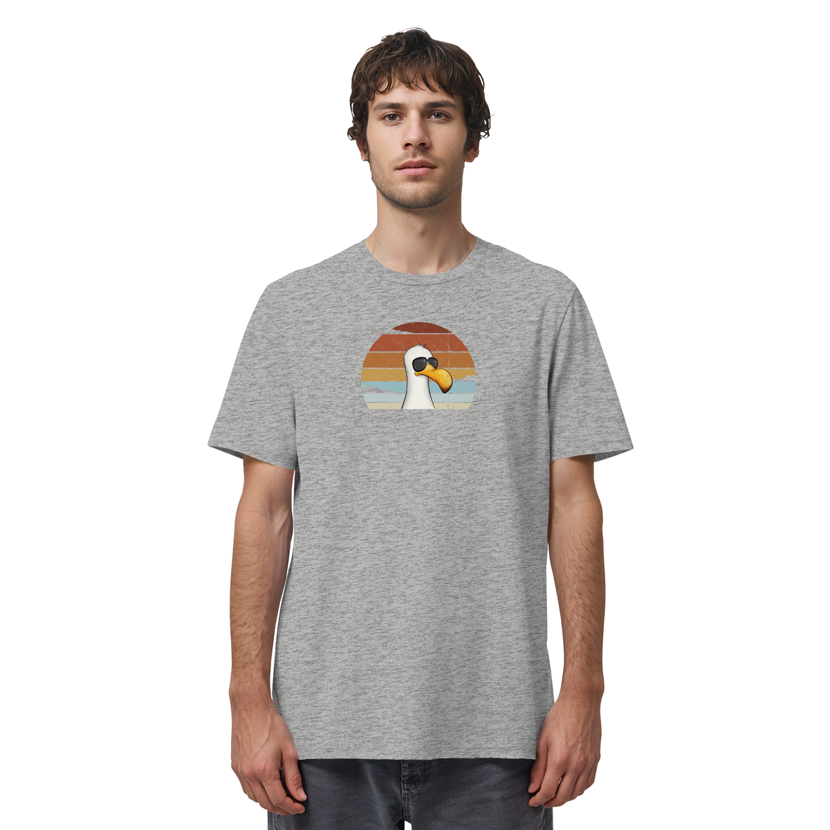 Cool lässige Retro Möwe - Organic Shirt