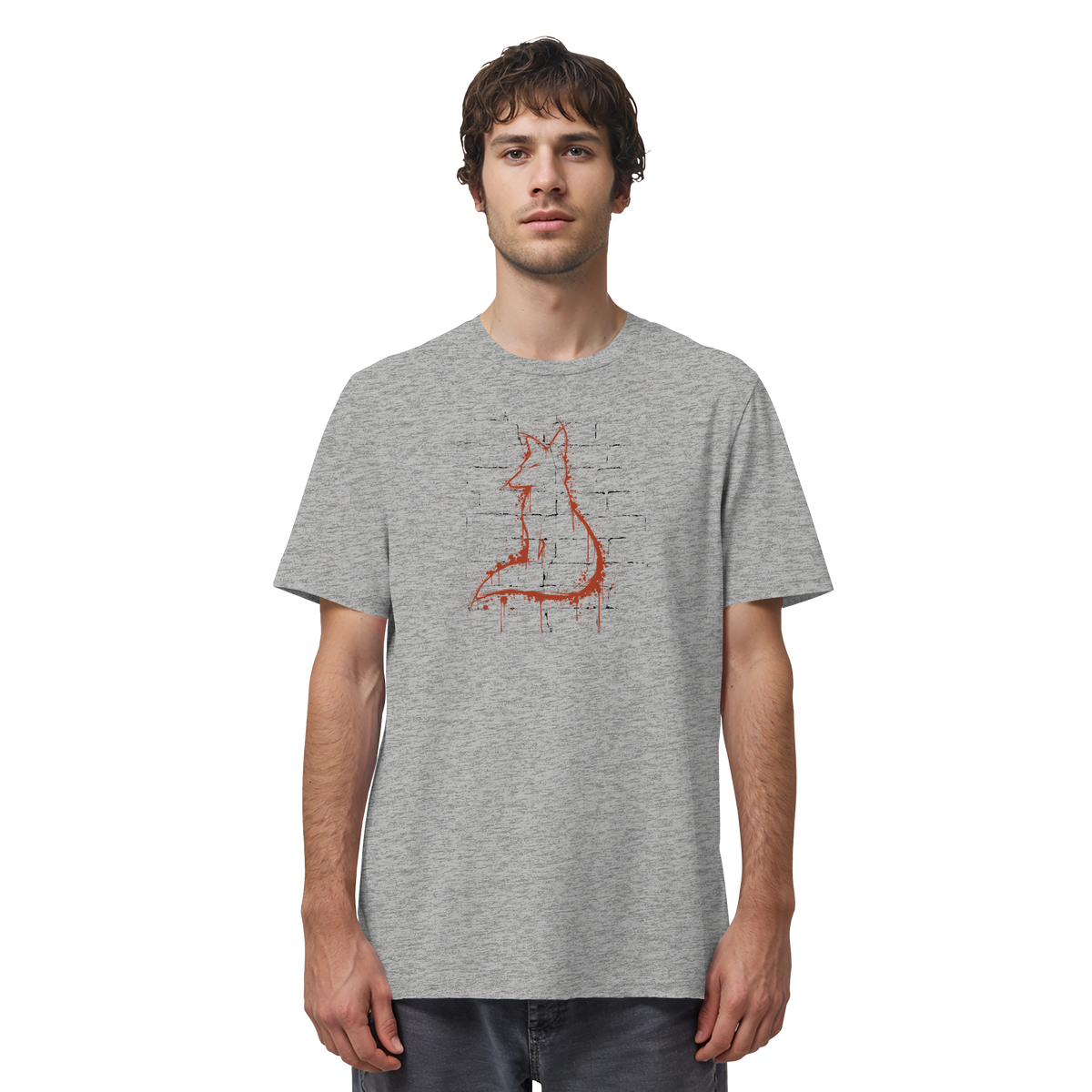 Street Art Fuchs Silhouette - Organic Shirt