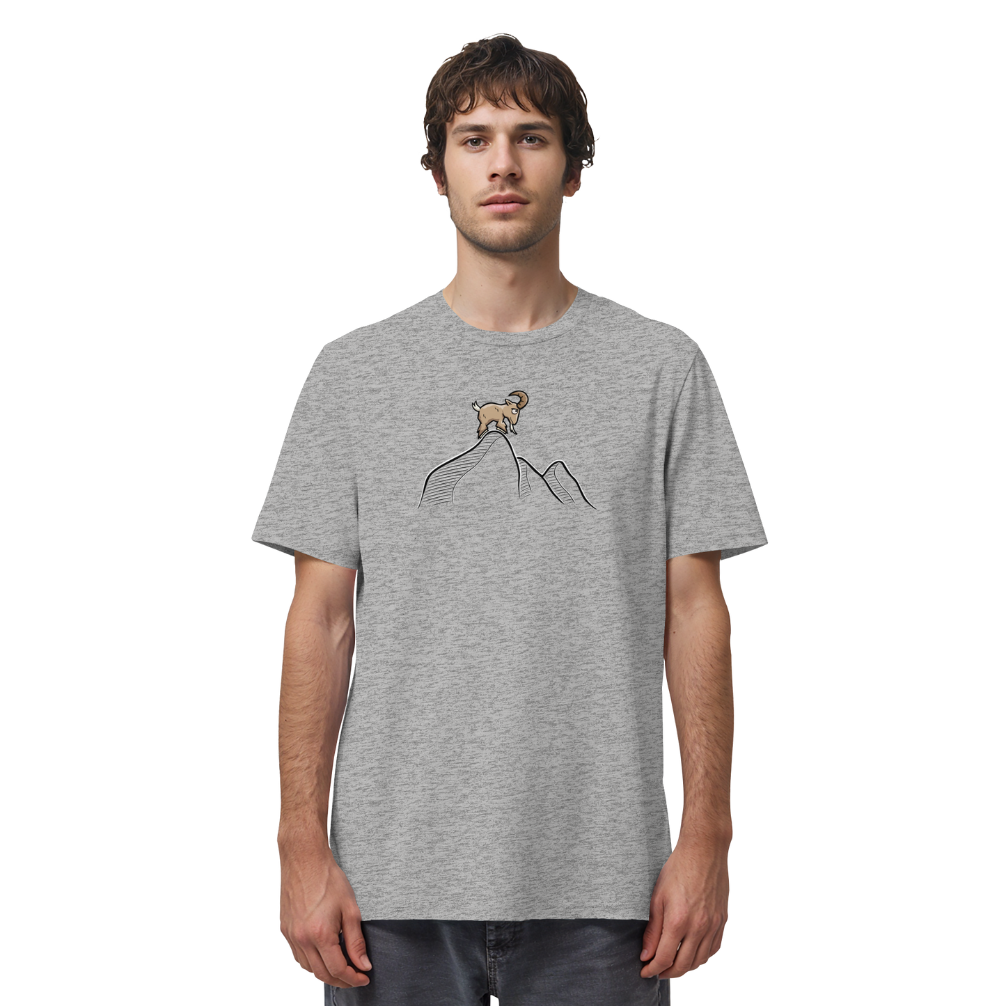 Ziegenbock in den Bergen - Organic Shirt
