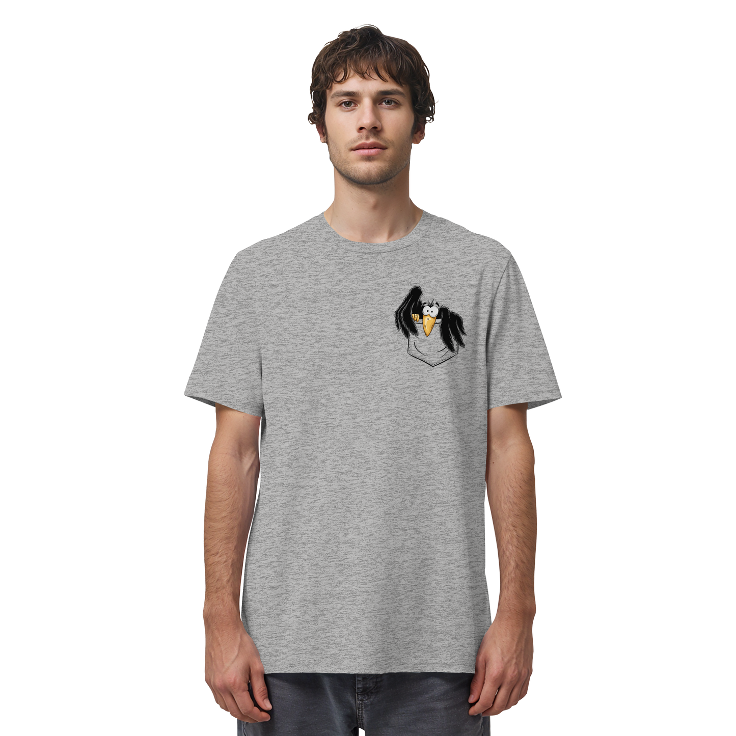 Kleiner Rabe | schwarze Krähe In Tasche - Organic Shirt