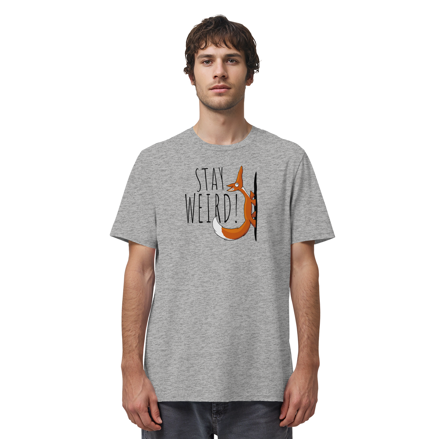 Stay Weird! Schräger Fuchs - Organic Shirt