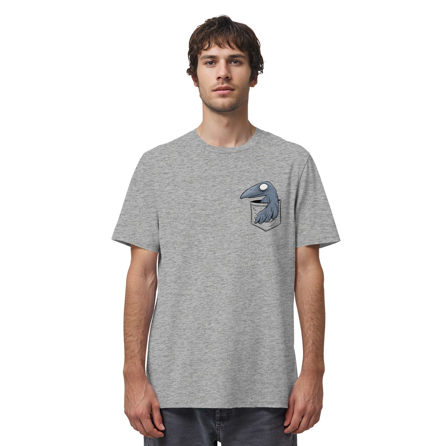 Grufti Rabe Krähe in der Tasche - Organic Shirt