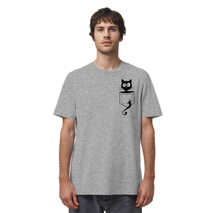 Schwarze Katze in der Tasche - Organic Shirt