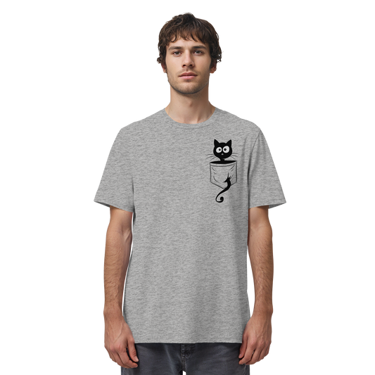 Schwarze Katze in der Tasche - Organic Shirt