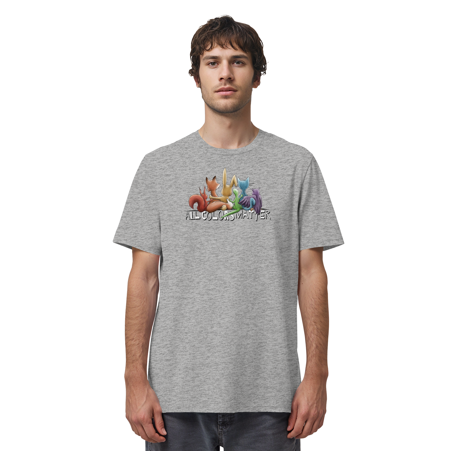 All Colors Matter! Regenbogen Tiere für Vielfalt - Organic Shirt