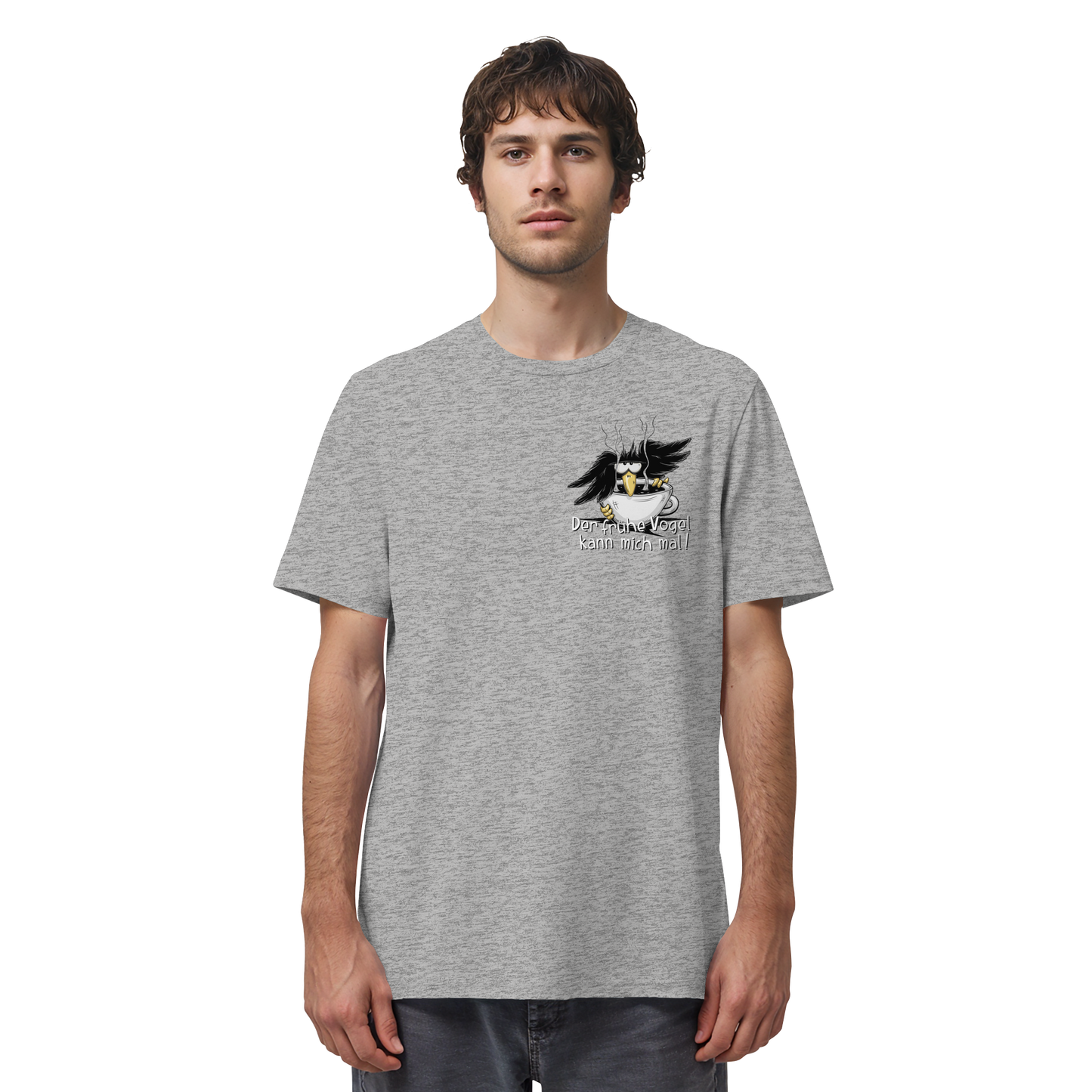 Der frühe Vogel kann mich mal | Kaffee Rabe - Organic Shirt