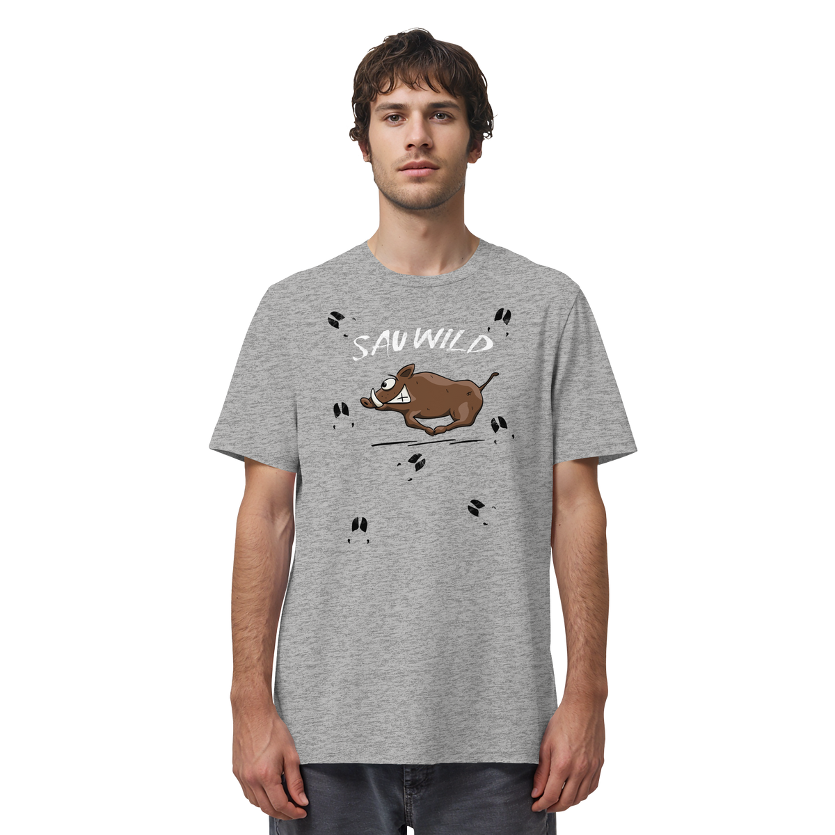 Sauwild wilde Sau | Wildschwein Keiler - Organic Shirt