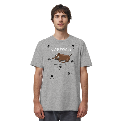 Sauwild wilde Sau | Wildschwein Keiler - Organic Shirt