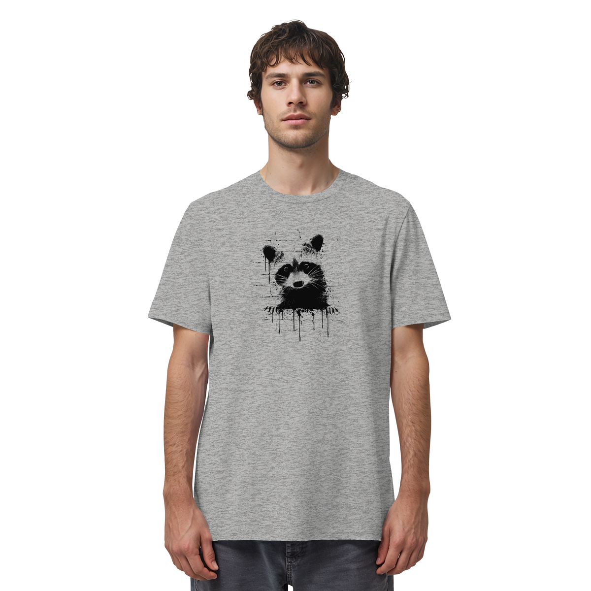 Funky Street Art Waschbär - Organic Shirt