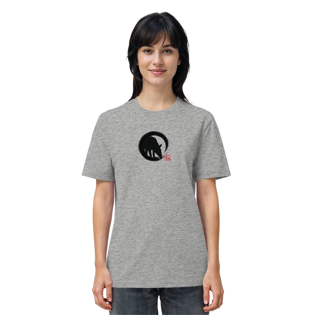 Zen Tapir im japanischen Enso Kreis - Organic Shirt