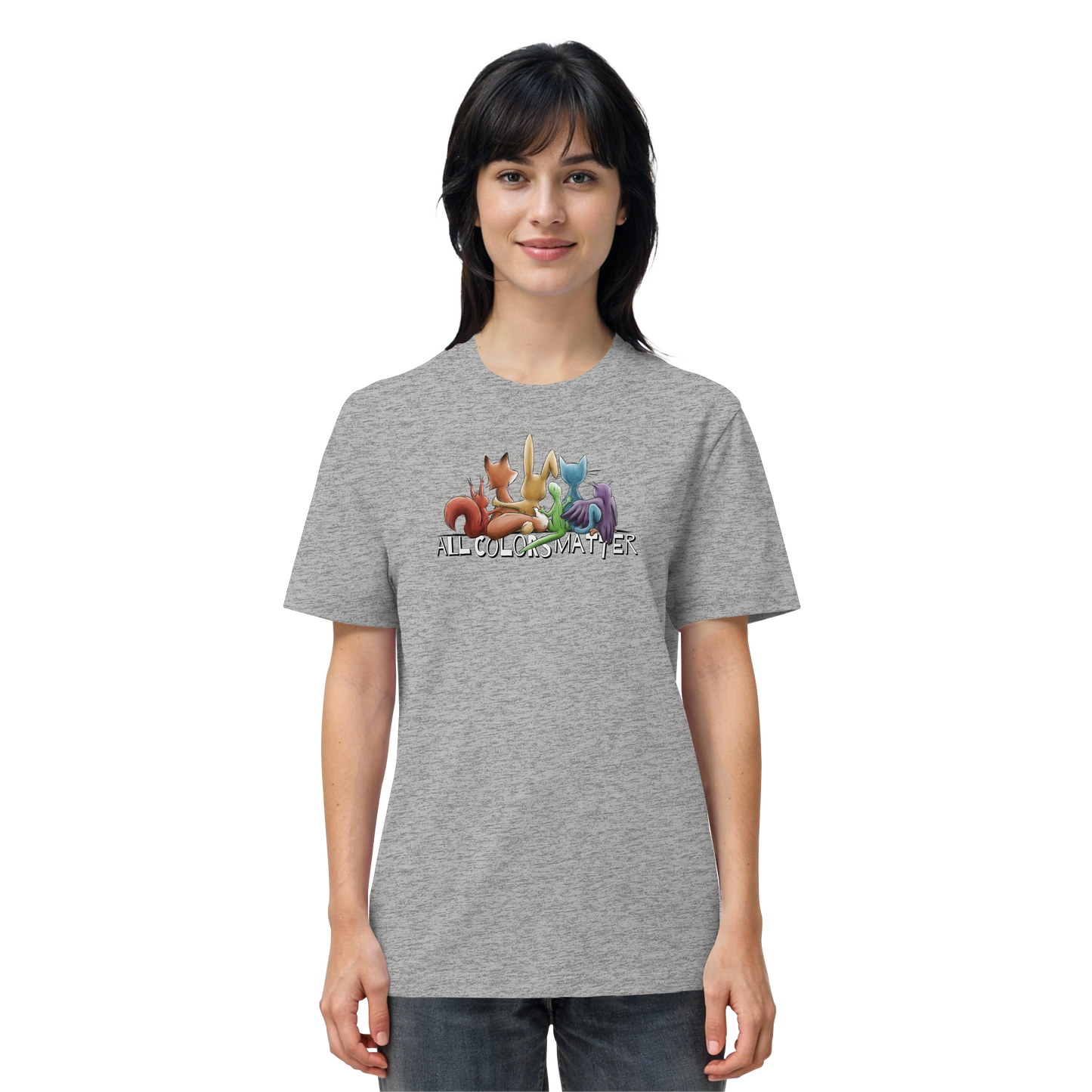 All Colors Matter! Regenbogen Tiere für Vielfalt - Organic Shirt