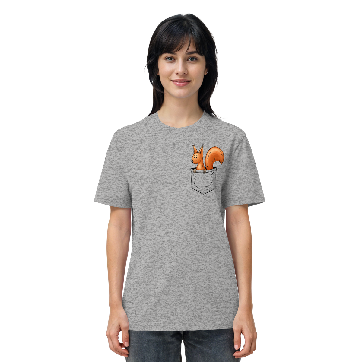 Lässiges Eichhörnchen In Tasche - Organic Shirt